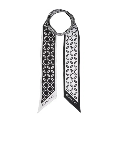 Givenchy Pointed Silk Scarf In Black
