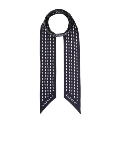Givenchy Pointed Silk Scarf In Black