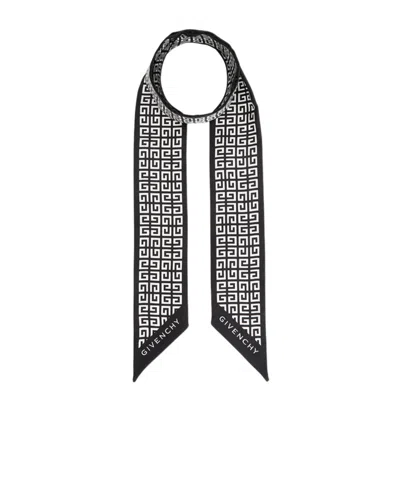 Givenchy Pointed Silk Scarf In Gray