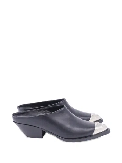 Pre-owned Givenchy Pointed-toe Mules In Black