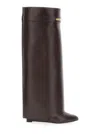 Givenchy Pointed-toe Calf Leather Boot In Brown