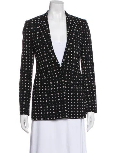 Pre-owned Givenchy Polka Dot Print Blazer In Black