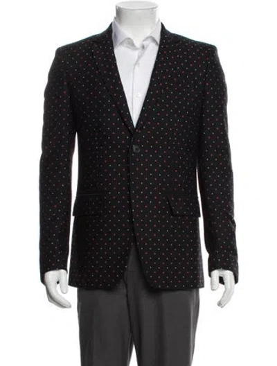 Pre-owned Givenchy Polka Dot Print Blazer In Gray