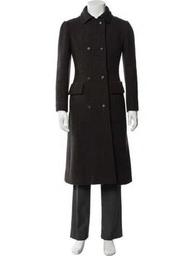 Pre-owned Givenchy Polka Dot Print Coat In Black
