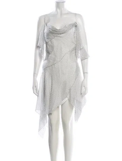 Pre-owned Givenchy Polka Dot Print Mini Dress In White