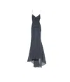 Givenchy Draped Polka Dots Dress In Silk Chiffon In Navy Blue/white