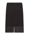 Givenchy Women's Skirt In Polka Dots Devore Satin In Black