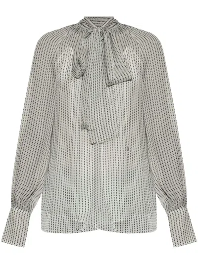 GIVENCHY POLKA-DOT SILK BLOUSE
