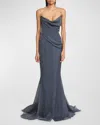 Givenchy Long Dress Open Back In Navy White