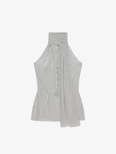 Givenchy Polka Dots Top In Silk With Lavallière In Neutral