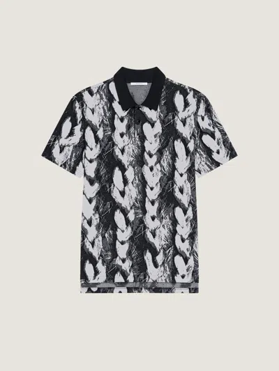 Givenchy Polo In Cotton With Hair Jacquard In Multi
