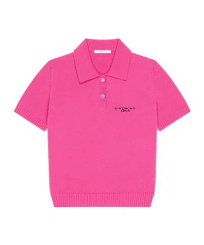 Givenchy Polo In Wool And Cashmere In Pink
