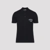 Givenchy Dark Blue Polo Shirt With Logo Embroidery Men In Black