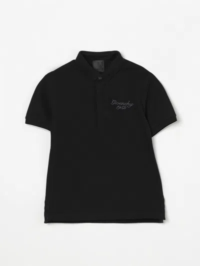 GIVENCHY POLO SHIRT GIVENCHY KIDS COLOR BLACK,G80408002