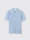 Givenchy Boy's 4g Embossed Terry Cloth Polo Shirt In Blau