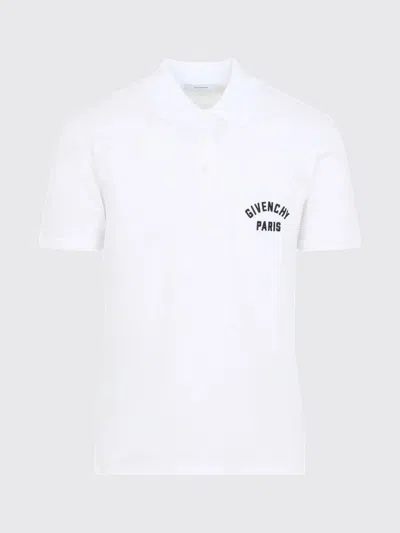 Givenchy Polo Shirt With Short Sleeves And Chest Pocket In White