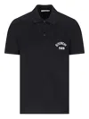 Givenchy Dark Blue Polo Shirt With Logo Embroidery Men In Black