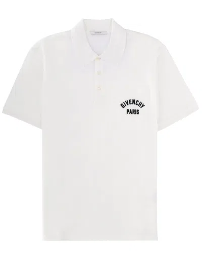 Givenchy Polo Shirt With Short Sleeves And Chest Pocket In White