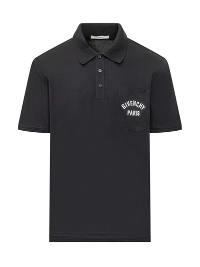Givenchy Polo With Pocket And Embroidery In Black