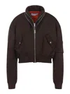 Givenchy Cropped Flap Pocket Jackets With High Collar In Brown