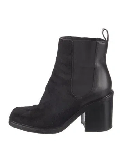 Pre-owned Givenchy Ponyhair Chelsea Boots In Black