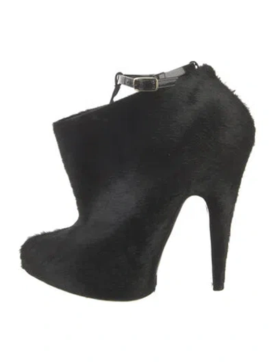 Pre-owned Givenchy Ponyhair D'orsay Pumps In Black