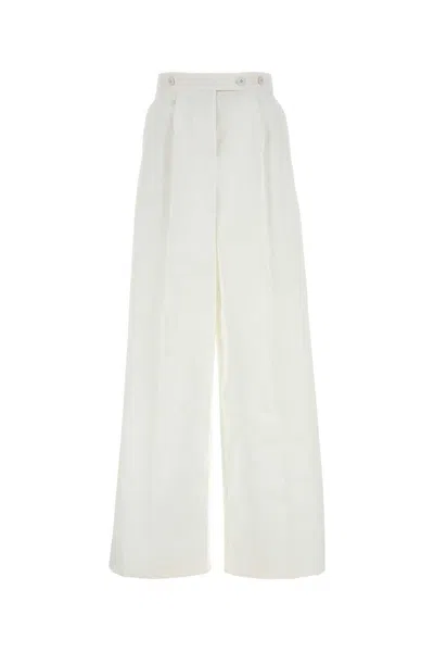 GIVENCHY GIVENCHY WHITE POPLIN WIDE LEG PANT