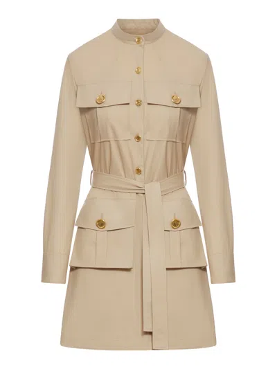Givenchy Taupe Safari Dress In Poplin In Beige
