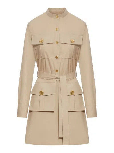 Givenchy Taupe Safari Dress In Poplin In Beige