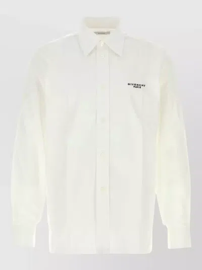 Givenchy Poplin Shirt Long Sleeves Straight Fit In White