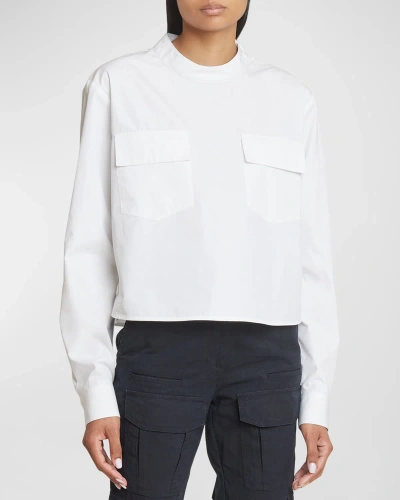 Givenchy Poplin Utility Shirt In White