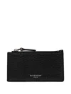 Givenchy Leather Zip Cardholder In Black