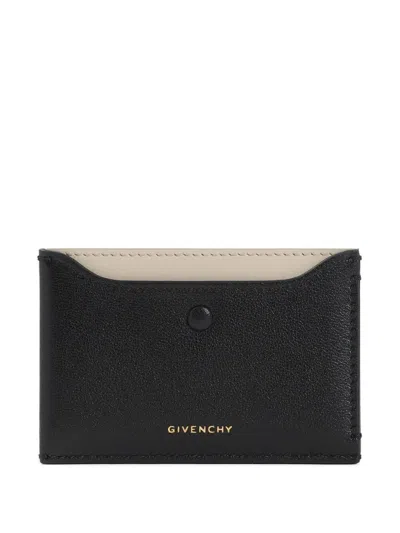 Givenchy Shiny Leather Cardholder In Black