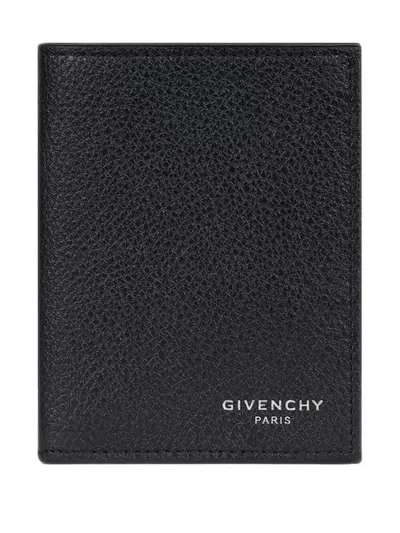 Givenchy Flower Leather Cardholder In Black