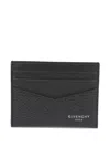 Givenchy Flower Leather Cardholder In Black
