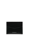 Givenchy Logo Glossed Leather Card Holder In Black