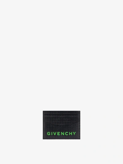 Givenchy Porte-cartes  En Cuir Micro 4g In Black