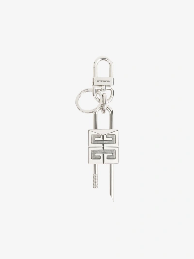 Givenchy 4g Padlock Keyring In Metal In Multicolor