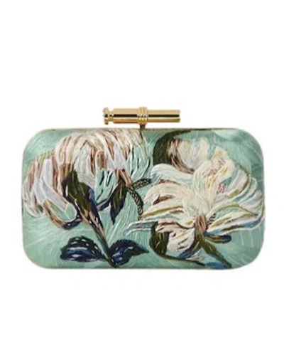 Givenchy Pout Evening Clutch With Floral Embroideries In Multicolor