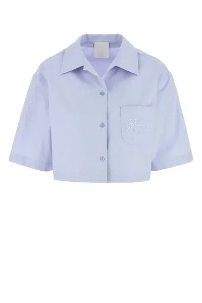 Givenchy Powder Blue Cotton Shirt In Light Blue
