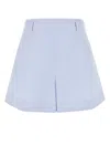 Givenchy Pleated Front Embroidered Detail Shorts In Blue