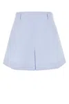Givenchy Light Blue Embroidered Cotton Shorts In Babyblue