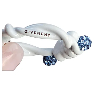 Pre-owned Givenchy Pre Fall 2023 Twisted Rhinestone-embellished Ring Blue White S 54