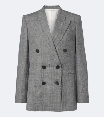 Givenchy Prince Of Wales Check Wool Flannel Blazer In Gray