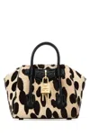 Givenchy Antigona Toy Lock Bag In Leopard Print Pony Leather In Blackbeige