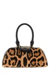 Givenchy Antigona East West Brown Mini Handbag With Animalier Print And Logo Lettering On The Front In Leathe In Animal Print
