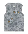 Givenchy Printed Cat Tank Top In Cotton In Multi-color