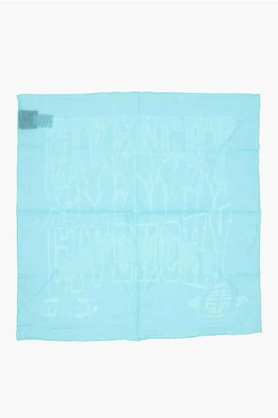 Givenchy Printed Cotton Handkerchief In Blue