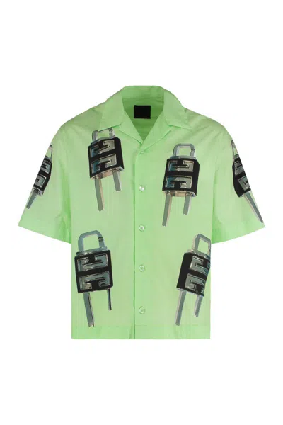Givenchy Printed Cotton Shirt In Green