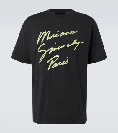 Givenchy Printed Cotton T-shirt In Black